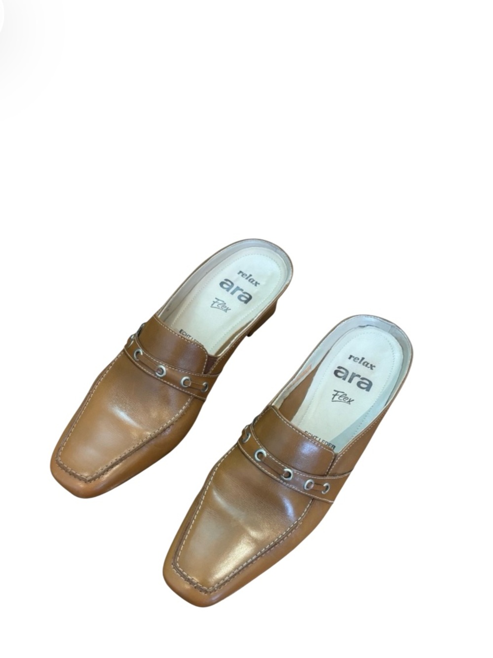 Ara Flex Brown Leather Mules